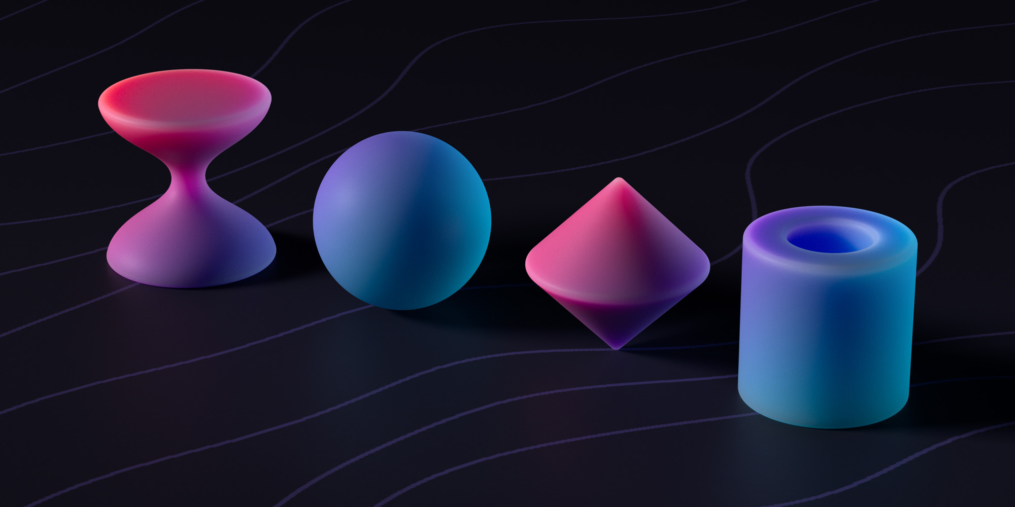 Adobe After Effects keyframes sit on a dark floor with wavy lines