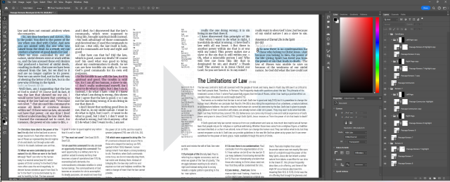 Blending layout inside Adobe Photoshop