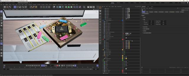 Scene construction in Cinema 4d