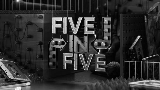 Five in five 3d typography
